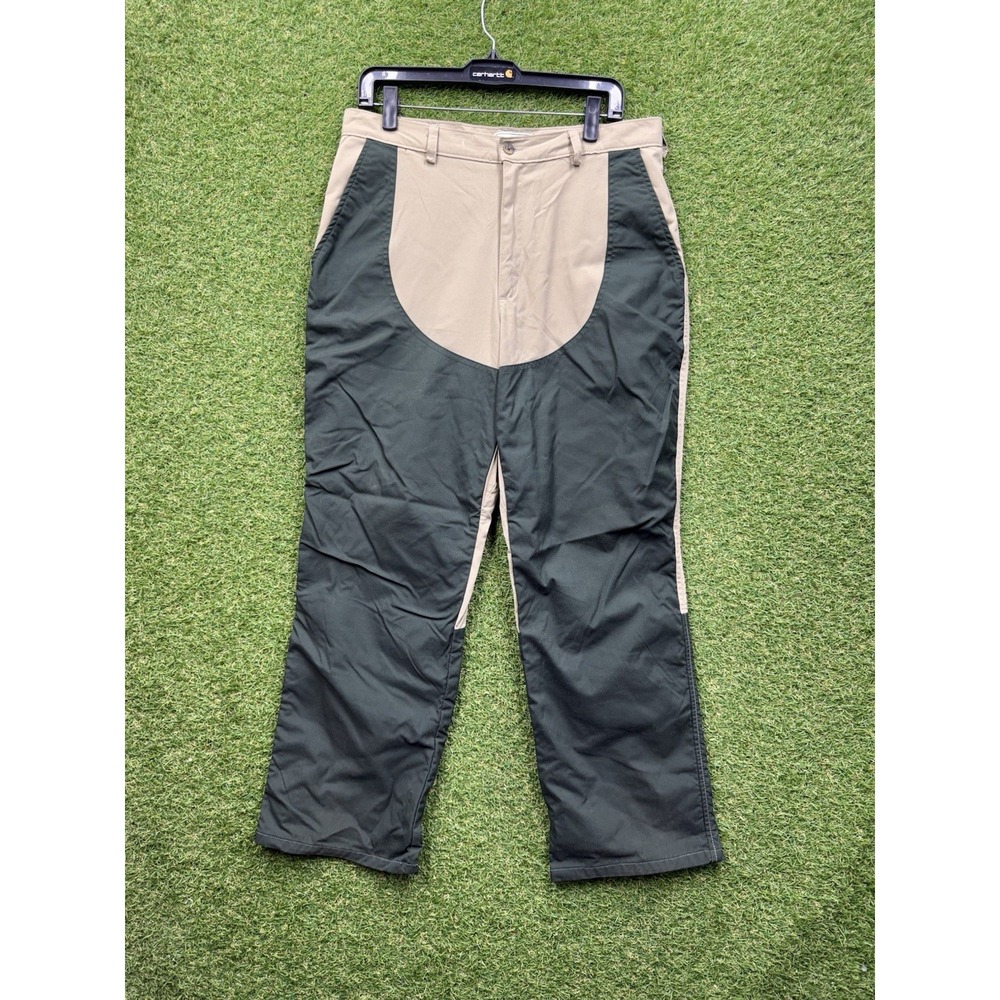 Vintage LL Bean Brush Pants Mens 34 Beige Hunting Work Outdoor Nylon Travel